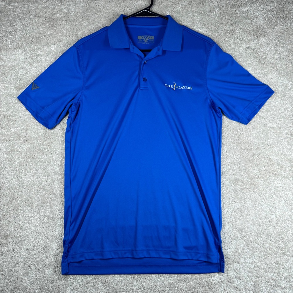Levelwear The Players Championship Mens Small Blue Modern Fit Golf Polo‎ Shirt